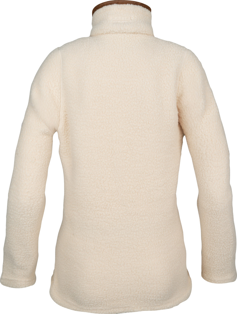 Ladies Half Zip Sherpa Fleece Pullover - Sail