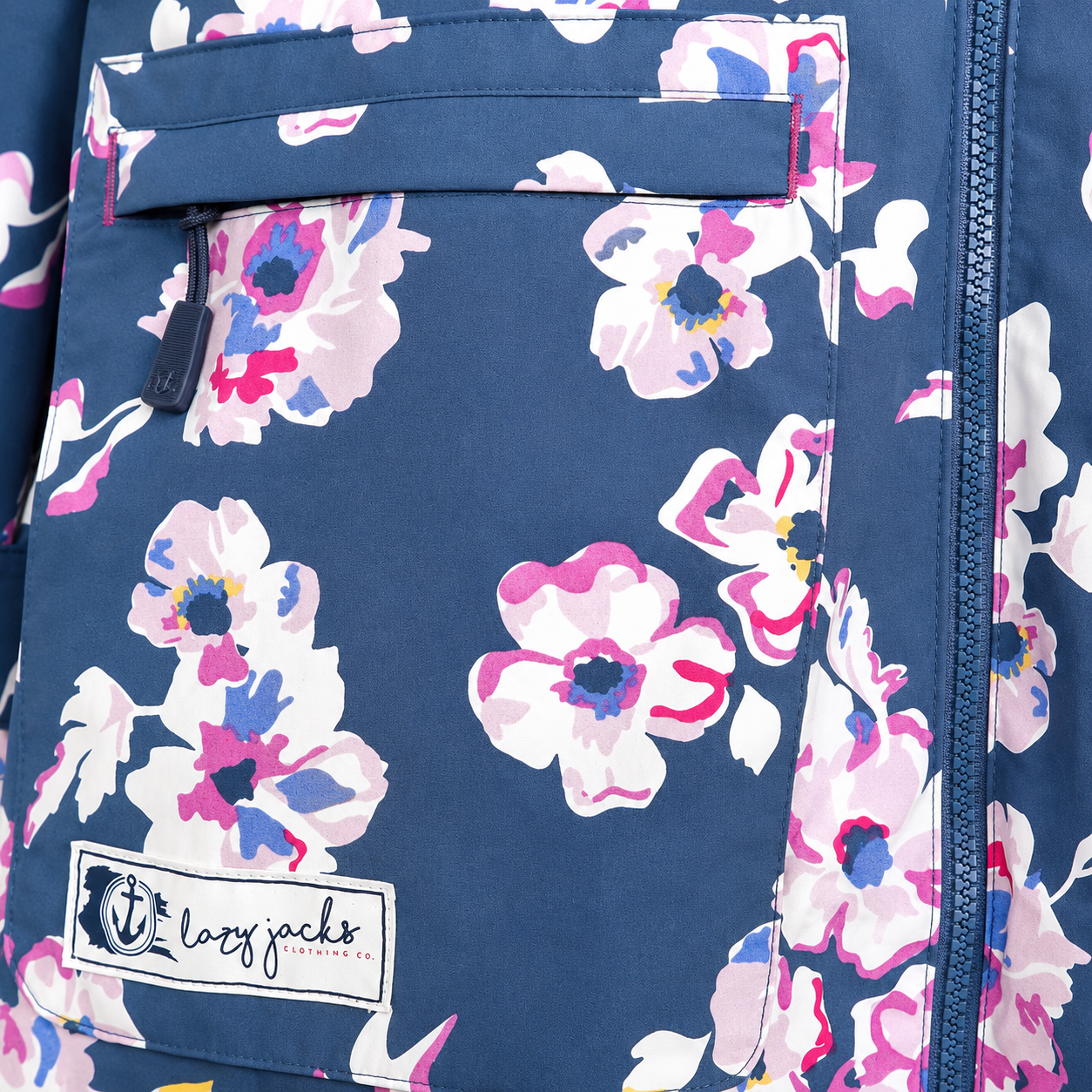 Lazy Jacks Ladies Long Jacket - Floral
