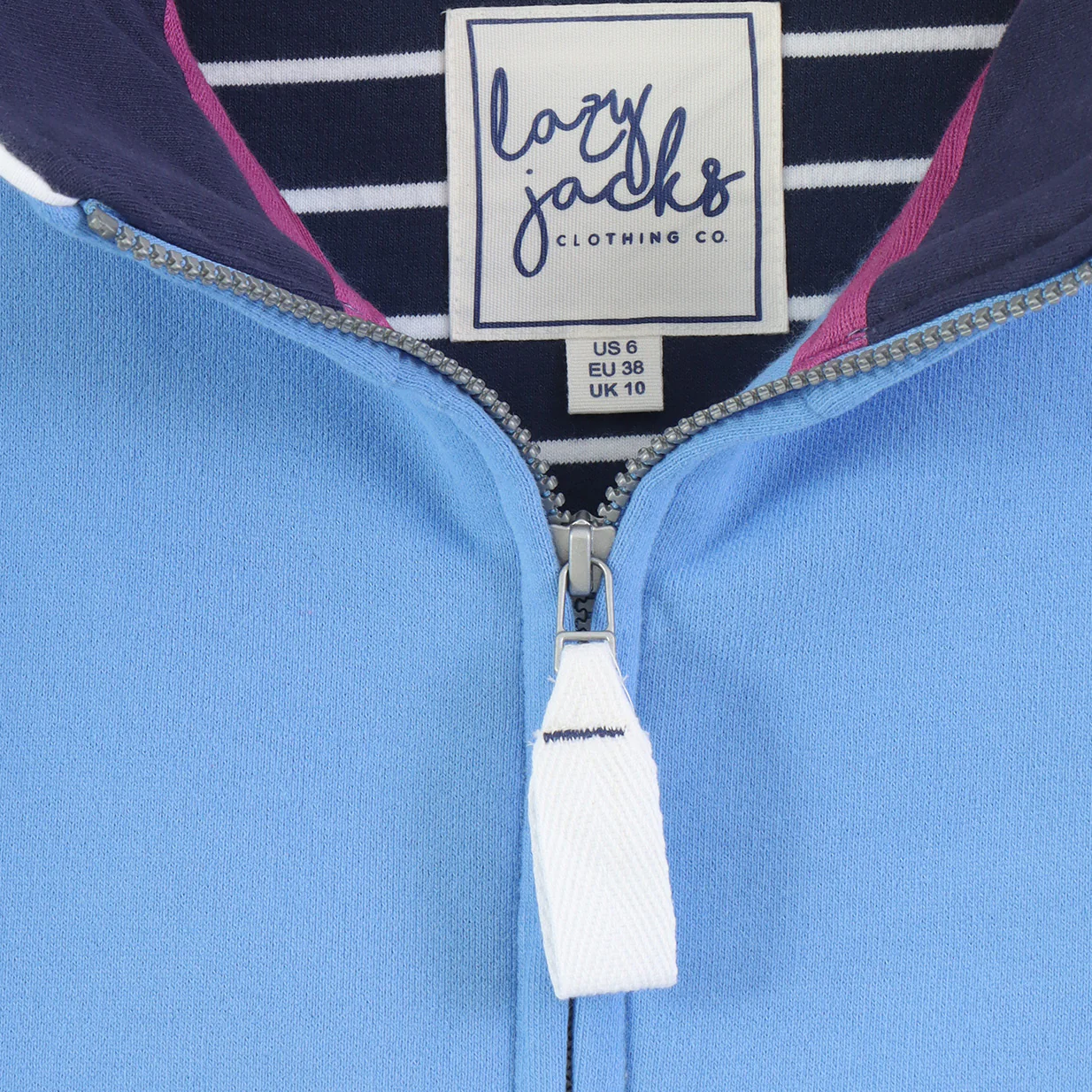 Lazy Jacks Women's LJ33 Full Zip Sweatshirt - Blue