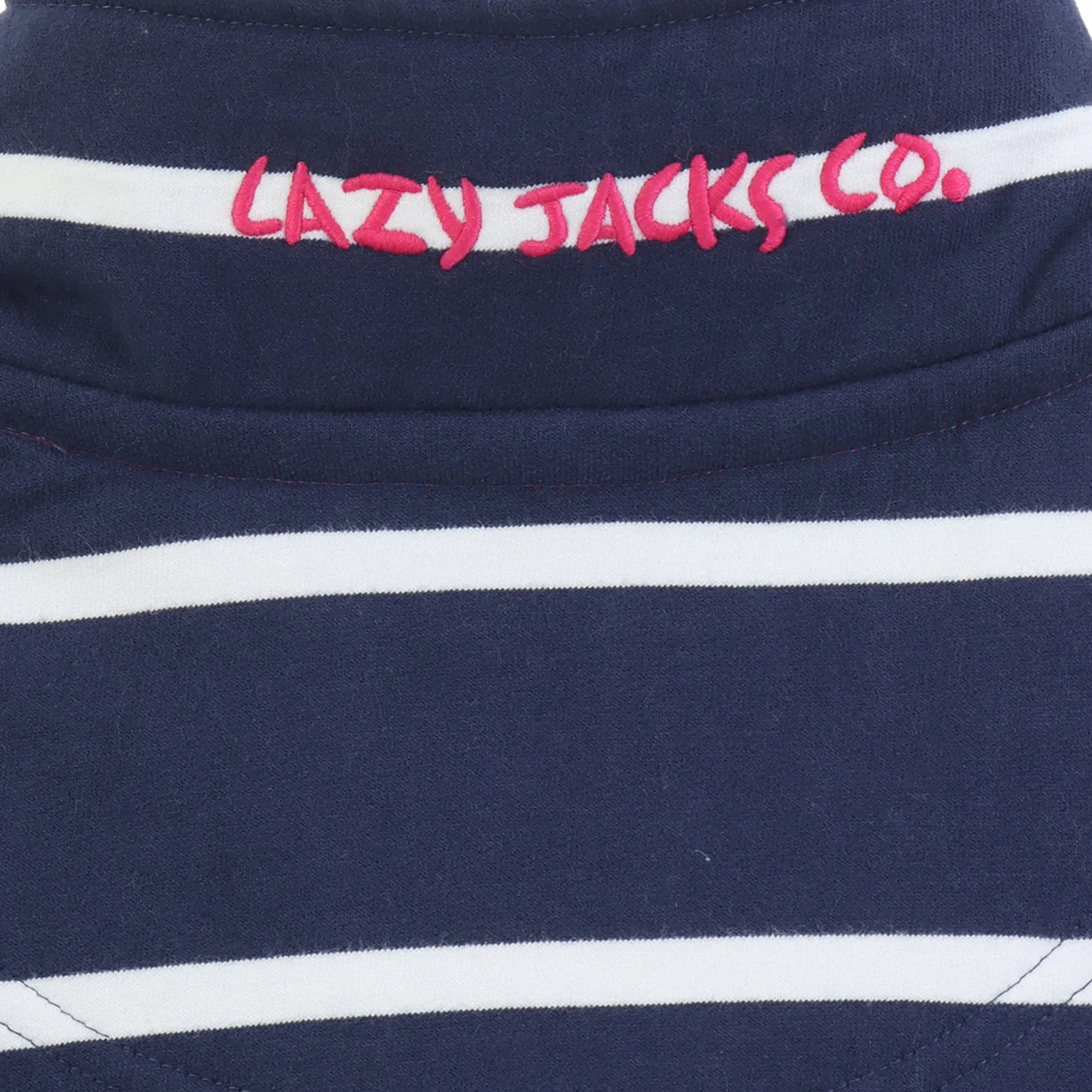 Lazy Jacks Women's LJ35 Striped 1/4 Zip Sweatshirt - Twilight