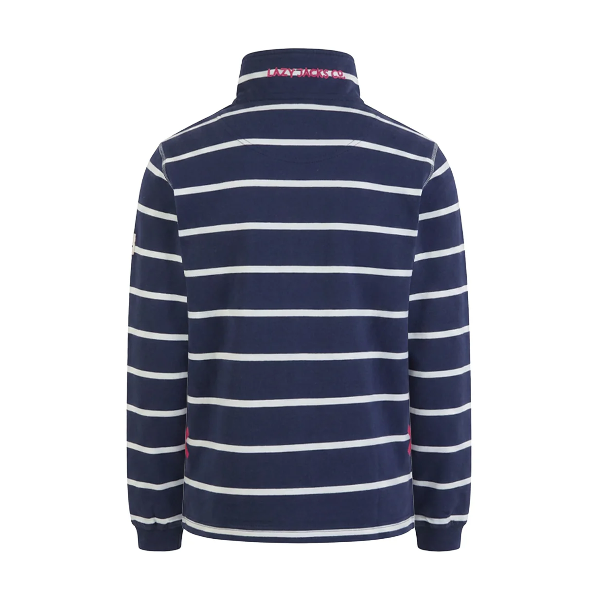 Lazy Jacks Women's LJ35 Striped 1/4 Zip Sweatshirt - Twilight