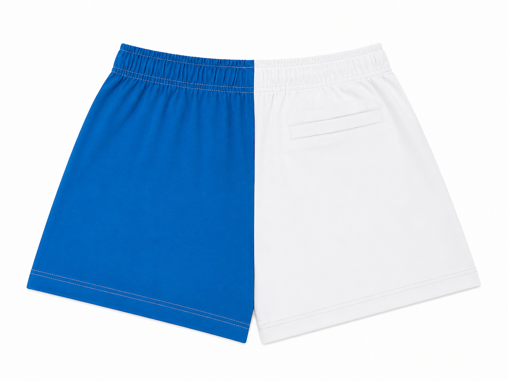 Hazy Blue Nelson Block Shorts - Royal/White