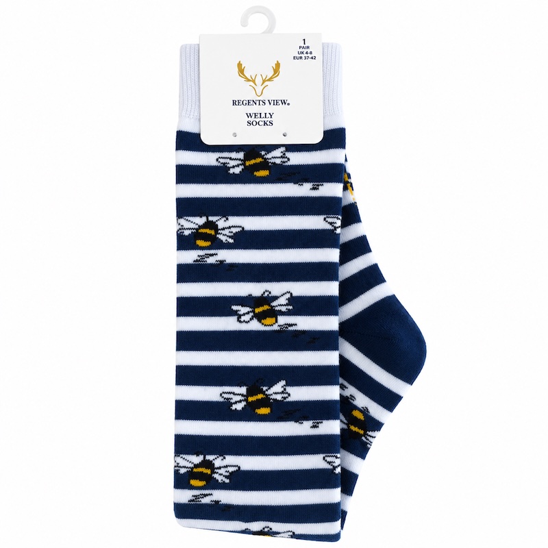 Bees Navy White