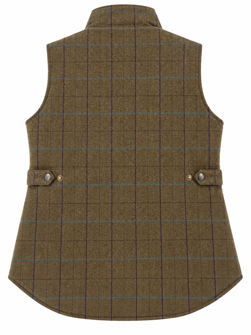 Regents View Ladies Tweed Gilet - Purple/Blue