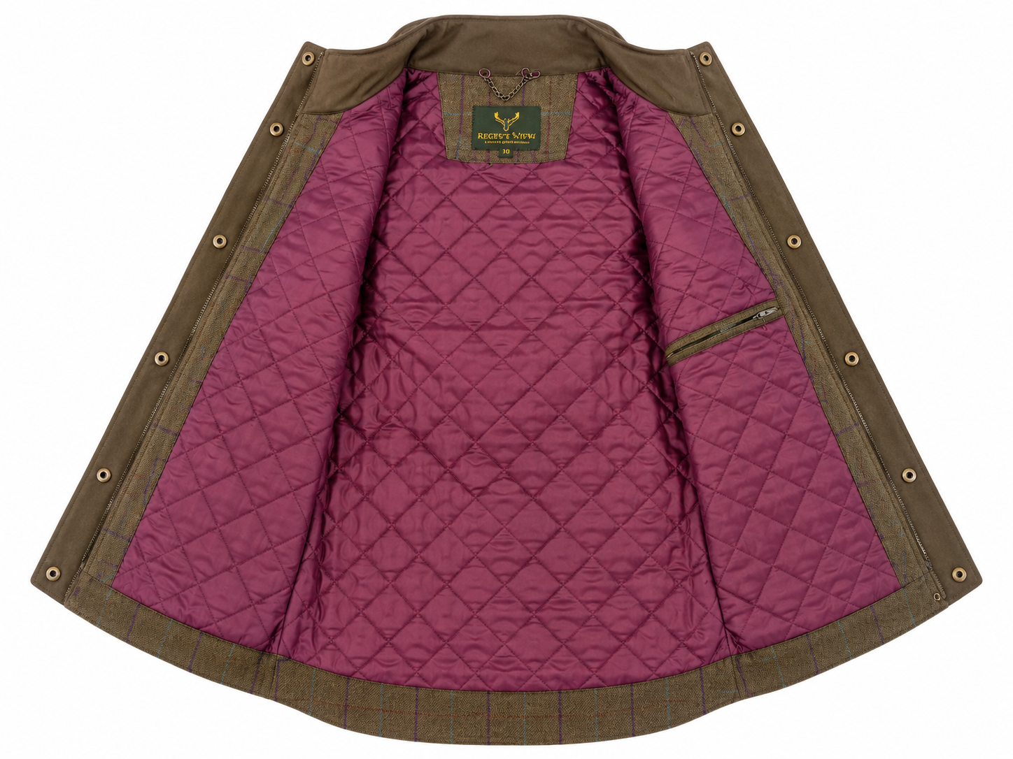 Regents View Ladies Tweed Gilet - Purple/Blue