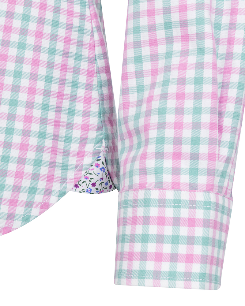 Hoggs of Fife Ladies Becky Shirt - Seafoam/Candy