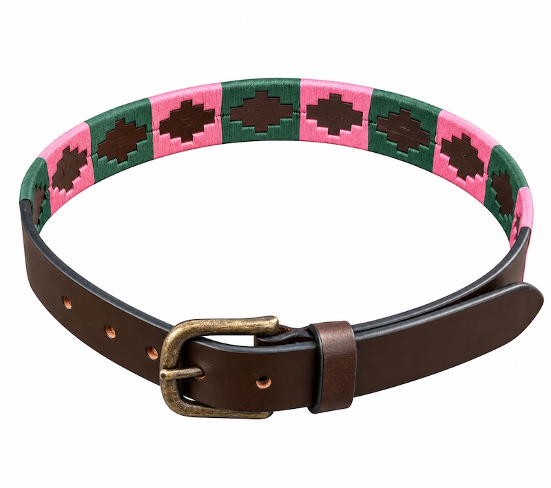 Pink + dark green