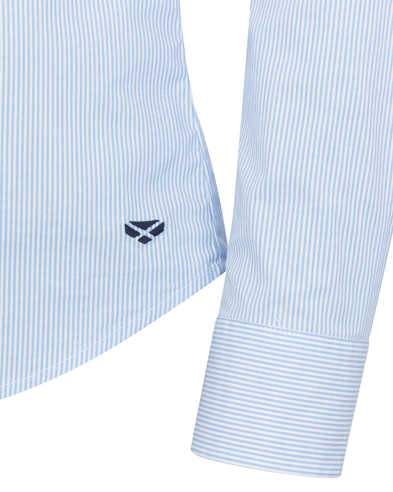 Hoggs of Fife Ladies Ingliston Shirt - Blue/White