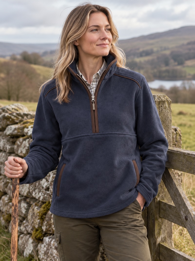 Regents View Ladies 1/4 Zip Fleece - Navy