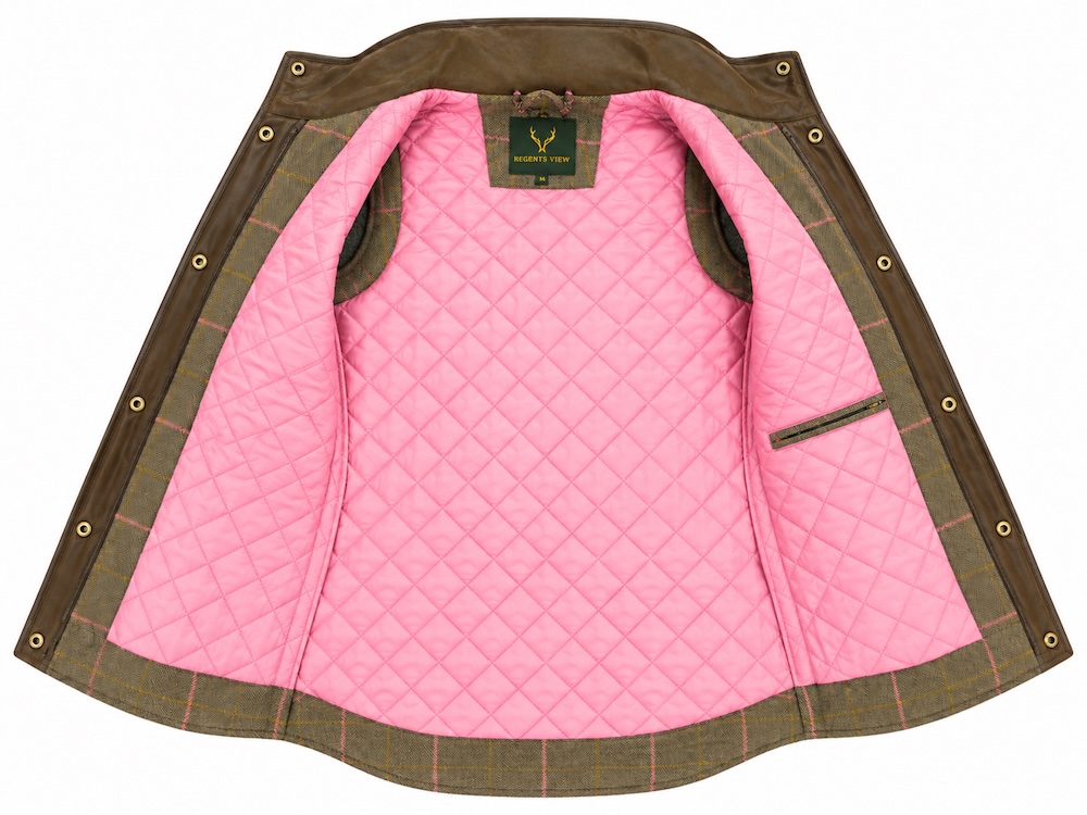 Regents View Ladies Tweed Gilet - Pink/Yellow