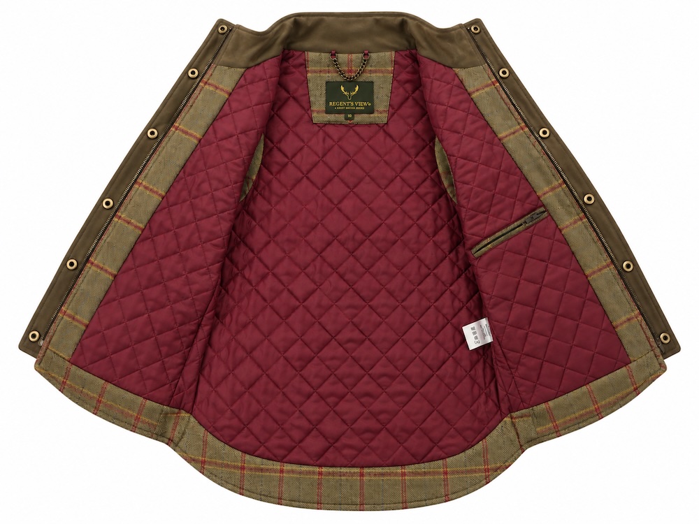 Regents View Ladies Tweed Gilet - Red/Mustard