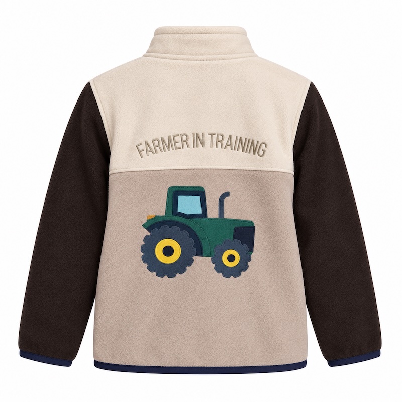 Kids Country Life Farmer In Training Pullover - Cream/Beige/Brown
