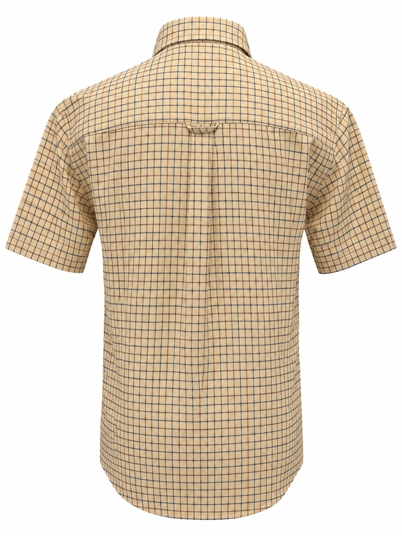 Regents View Men's Short Sleeve Shirt - Beige