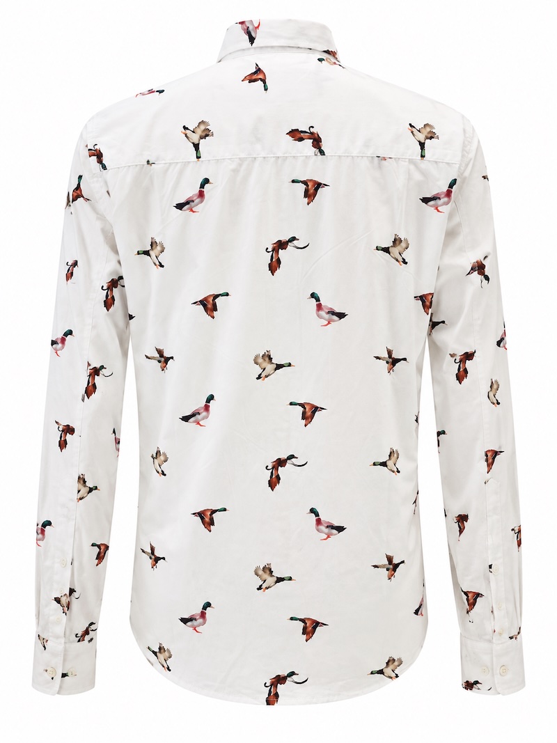 Hazy Blue Ladies Camila Printed Shirt - Duck