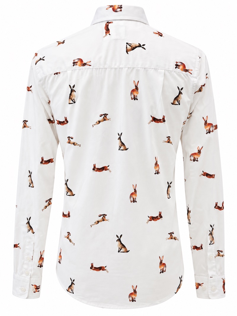Hazy Blue Ladies Eliza Printed Shirt - Hare