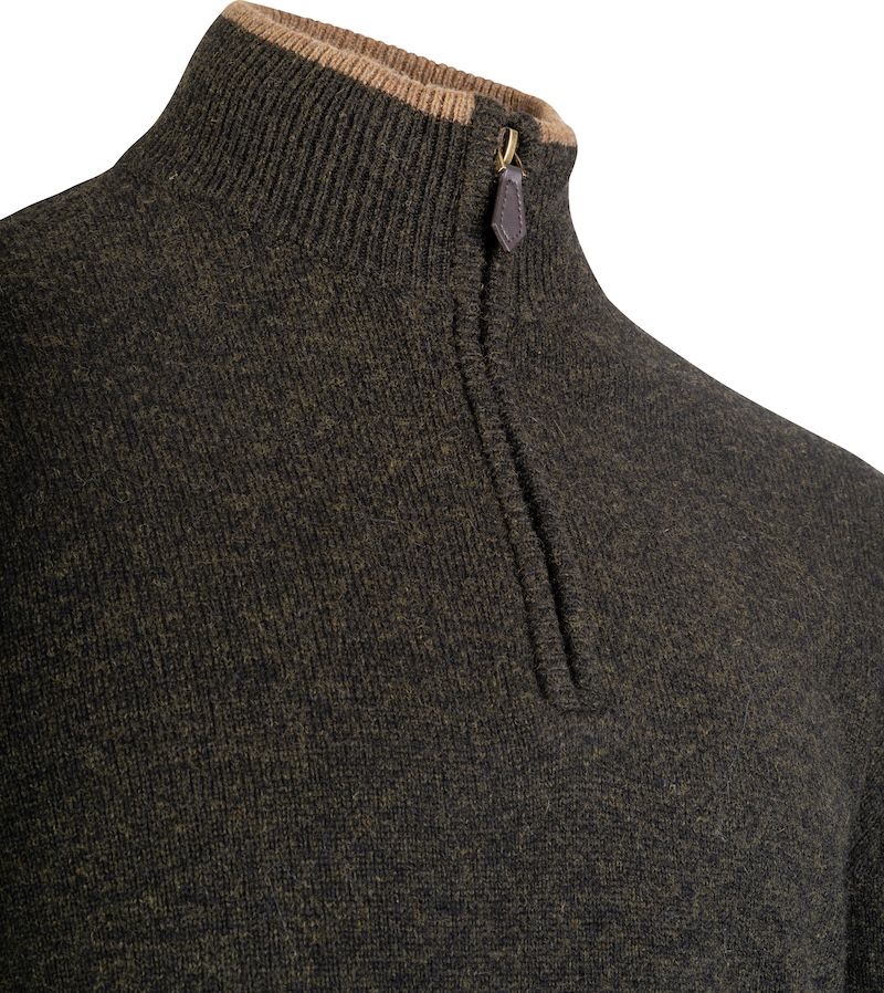 Jack Pyke Ashcombe Lambswool Sweater - Dark Olive