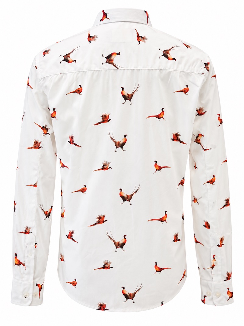 Hazy Blue Ladies Diana Printed Shirt - Pheasant