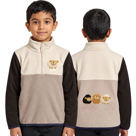 Kids Country Life Sheep Pullover - Cream/Beige/Brown