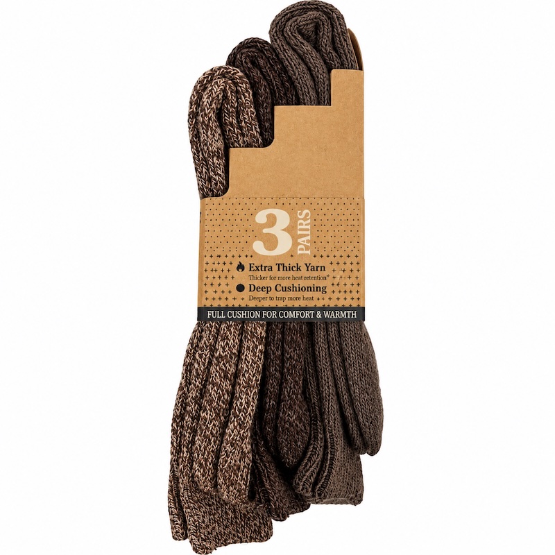 Thermal Luxury Wool Blend Socks - Brown